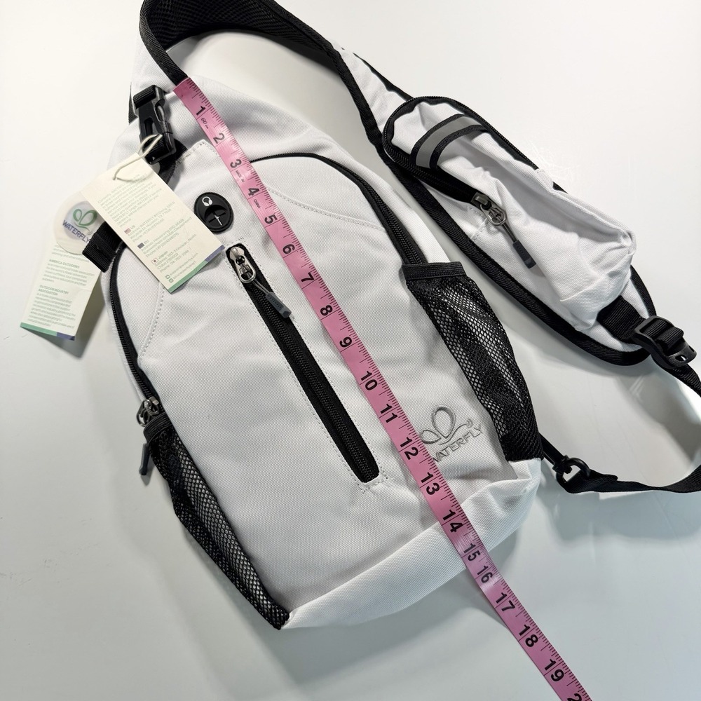waterfly crossbody sling backpack White Multiple Pockets NEW with Tags - Picture 13 of 14